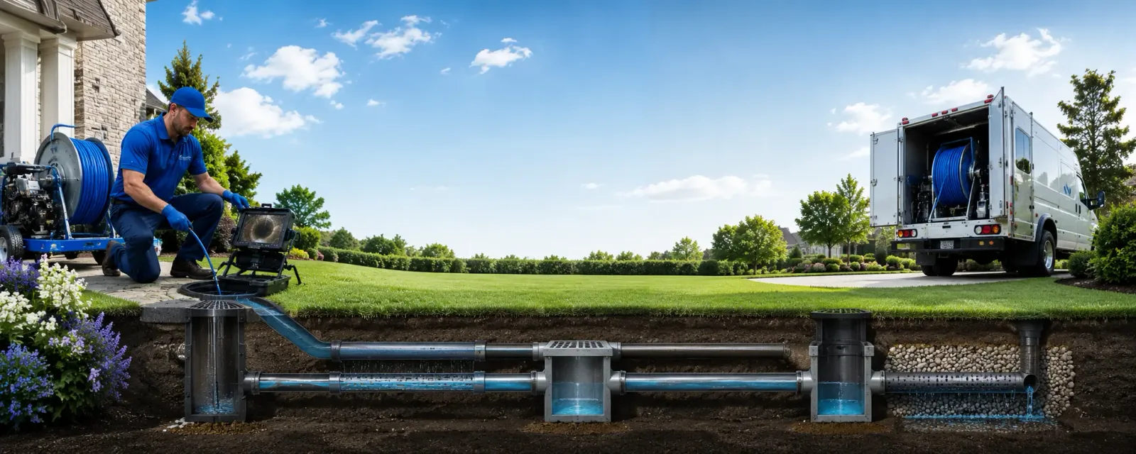 Outdoor drain cleaning information for Wolsey, SD